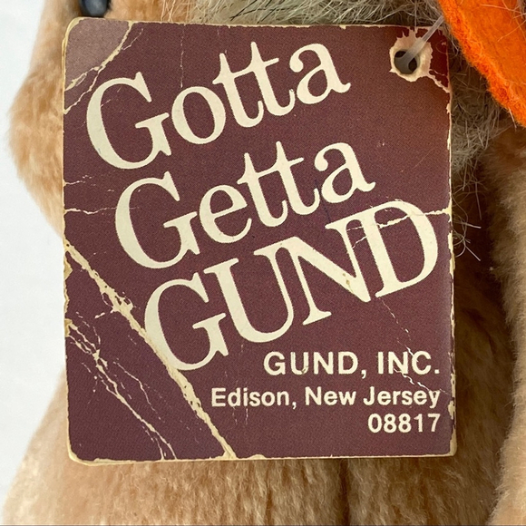 Vintage 1981 GUND Noah the Gnome / Troll 8 inch Plush with Striped Nightcap - Picture 8 of 10